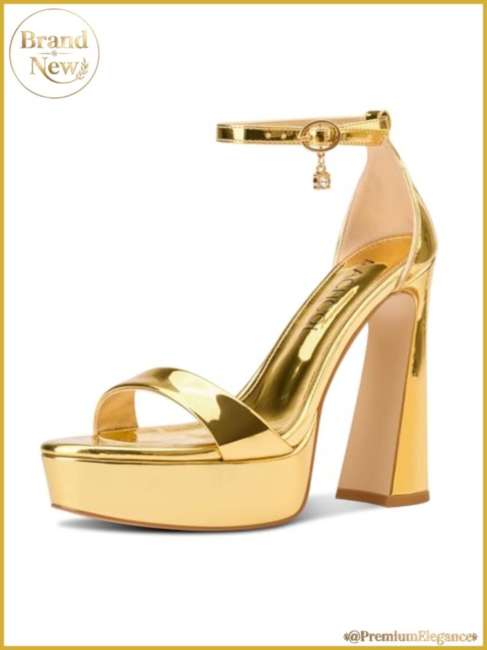 Womens Platform Chunky High Heels Open Toe Ankle Strap Block Heeled Sandals Prom